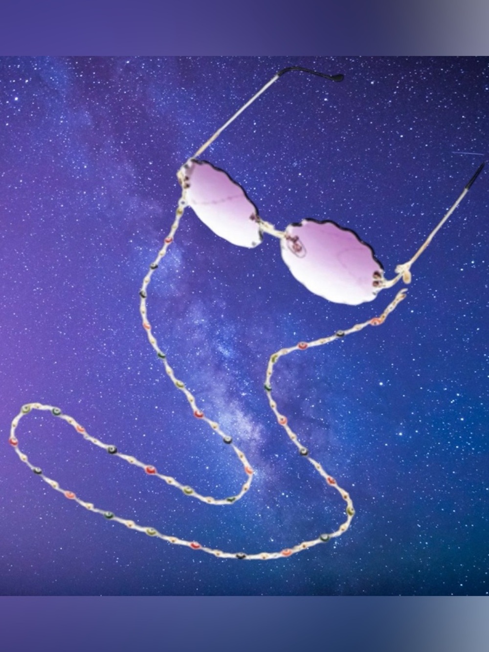 Evil eye beaded Chain sunglass eyeglass holder